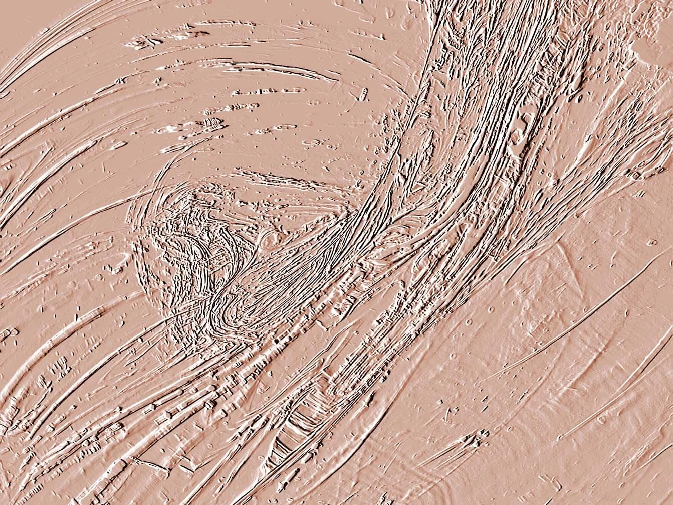 Moodcore P91 textural abstract art print in  dusty pink tones for property staging.