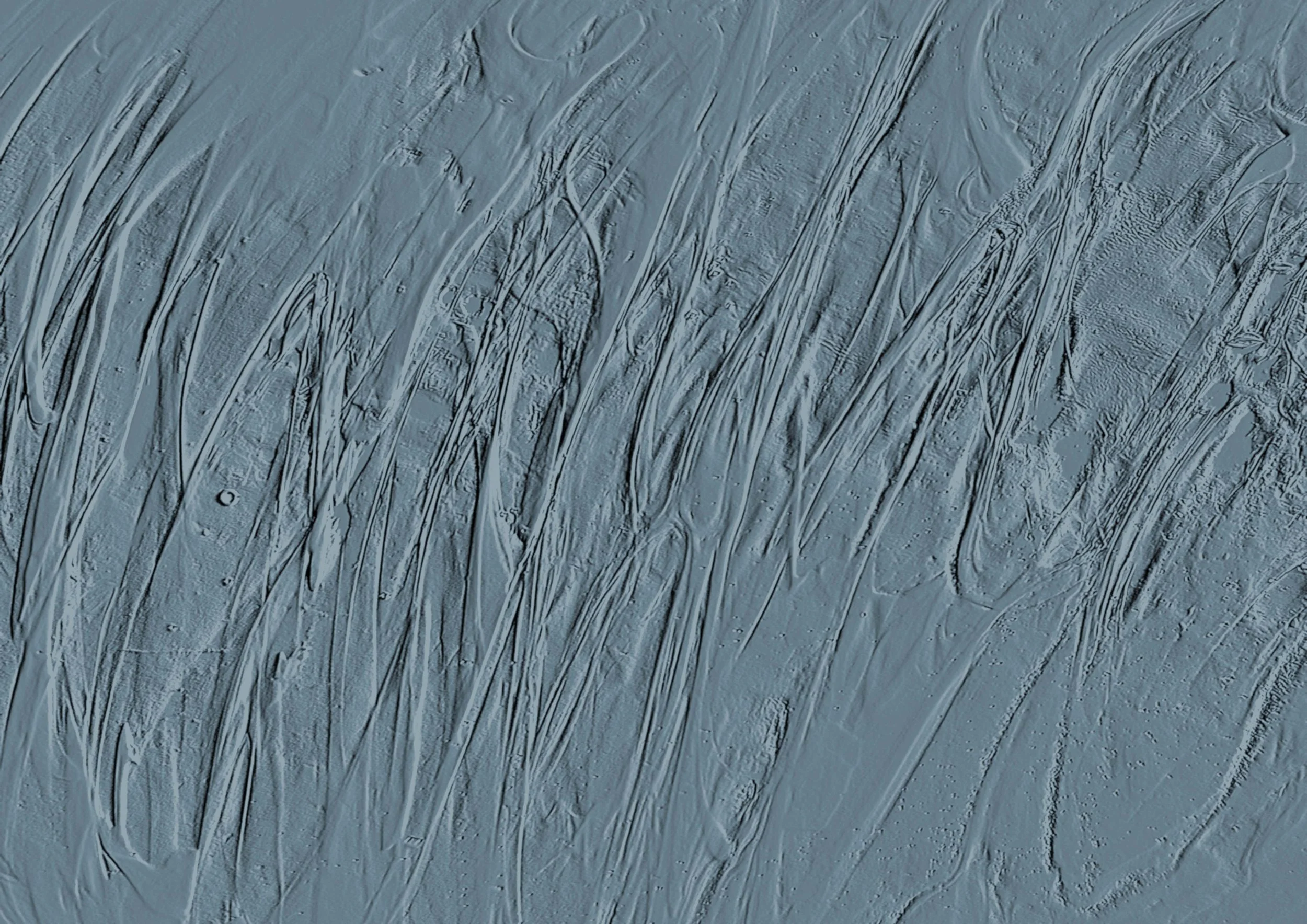 Moodcore P22 relief style abstract wall art print in  slate blue tones for interior design projects