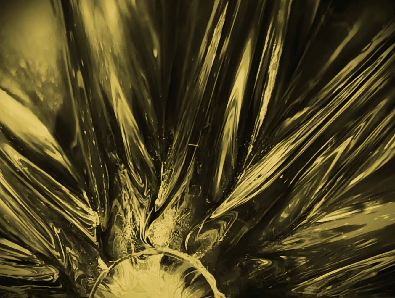 Moodcore P104 abstract glass art print in ochre tones for interior design projects.