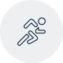 Icon of a person running