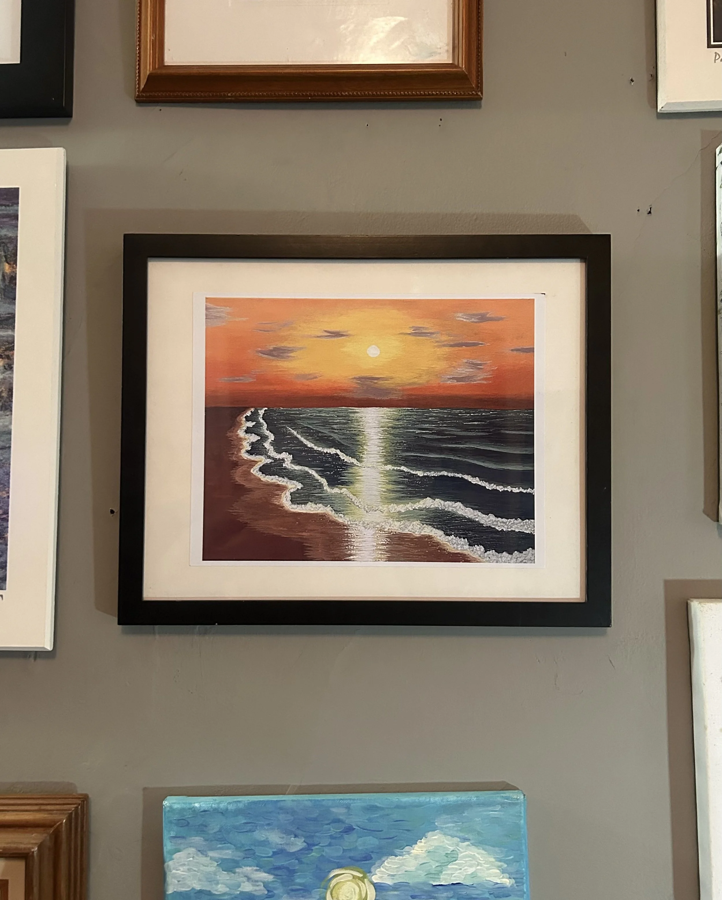 Sunrise Over The Ocean Print