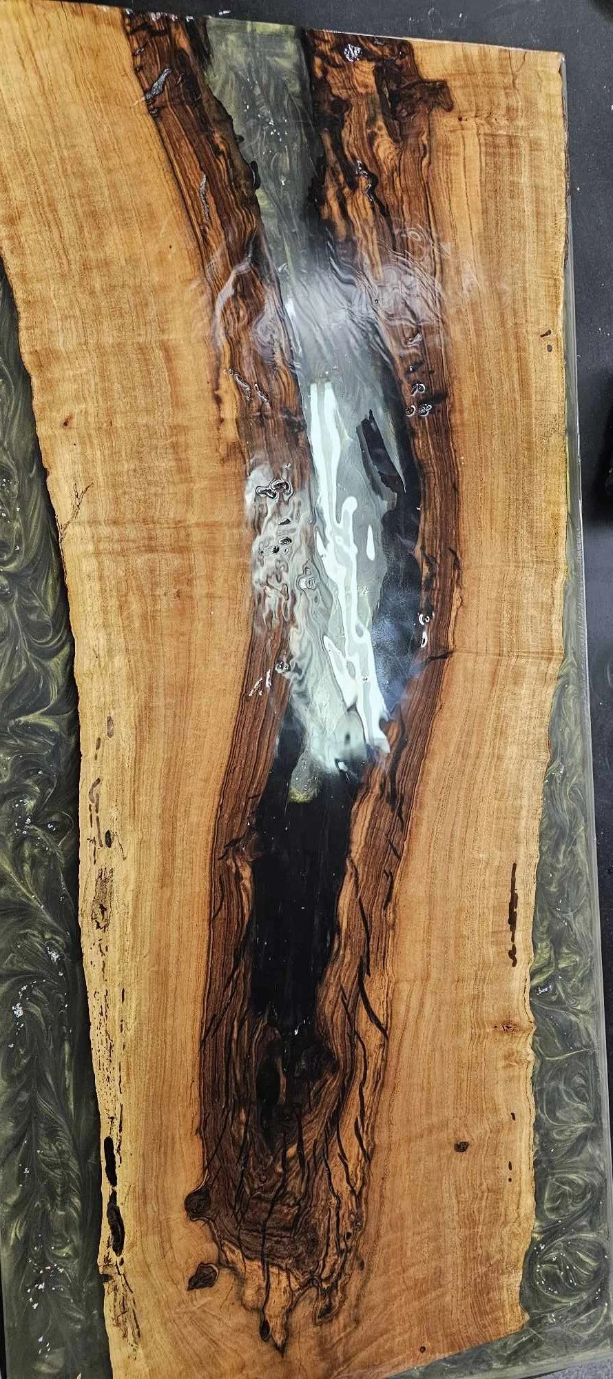 Moss Green Resin Coffee Table in Western Inland Rosewood 3.jpeg