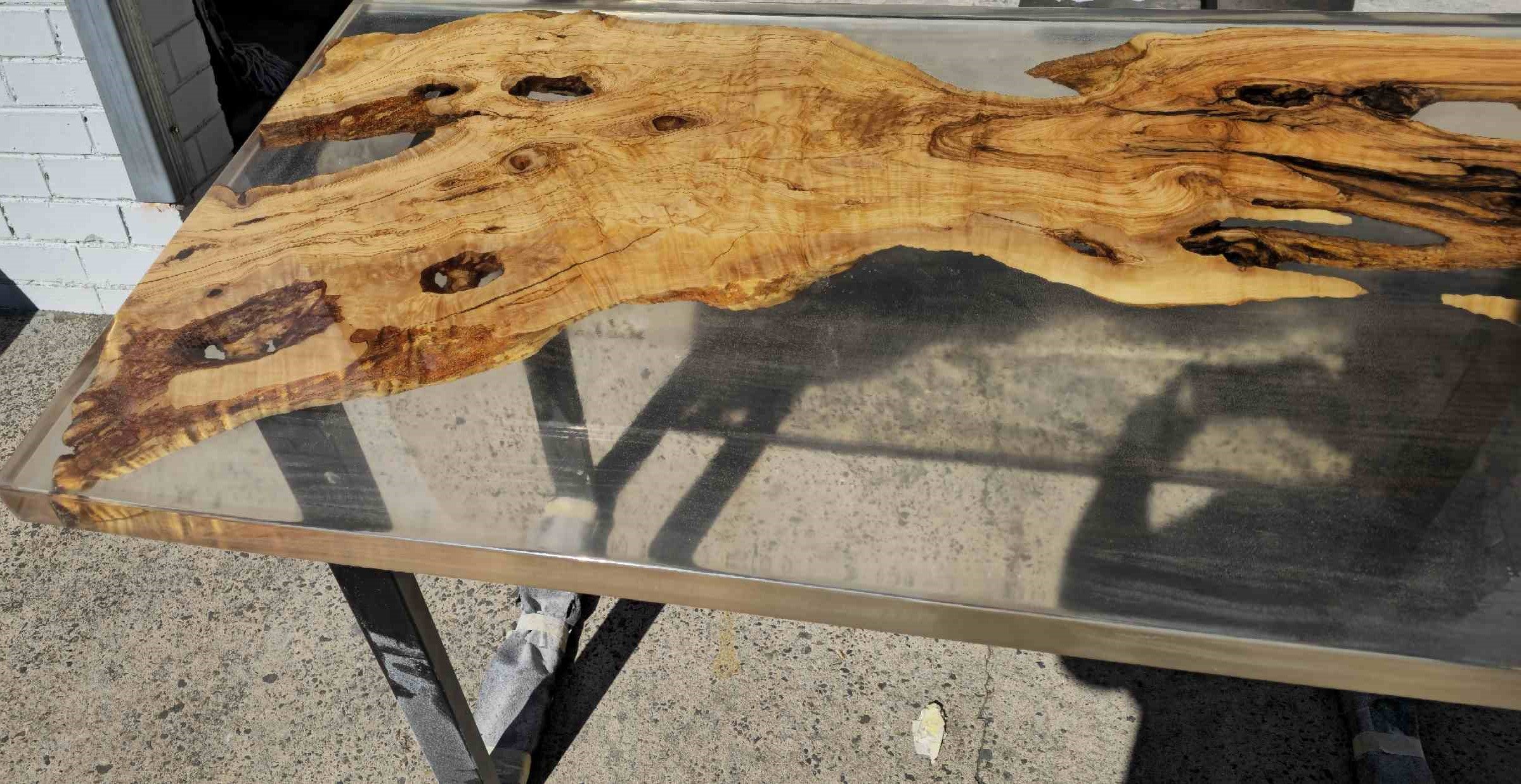 Olive Wood Resin Desk