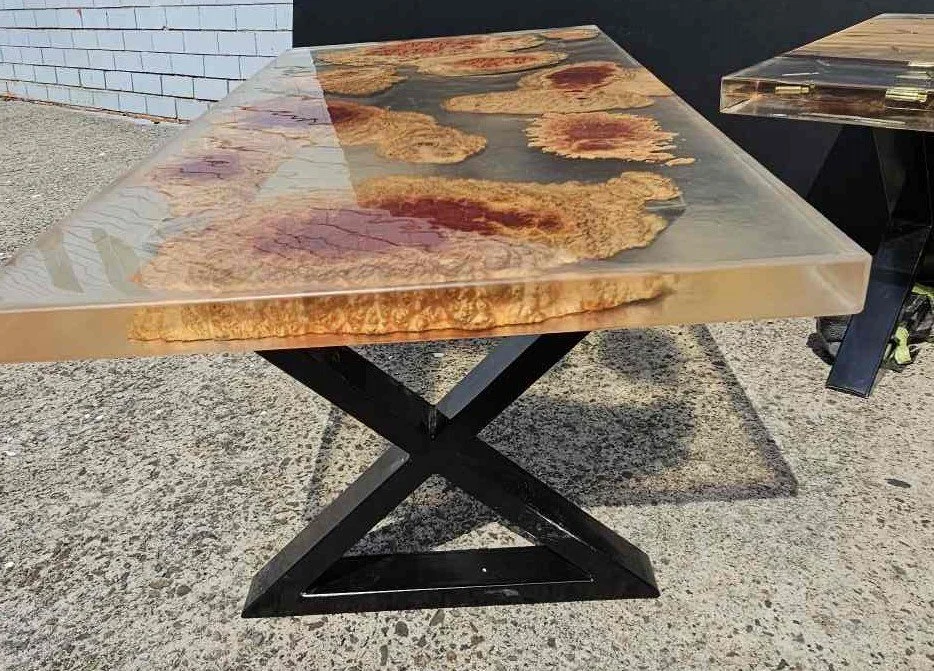 Rich River Gum Burl Resin Coffee Table