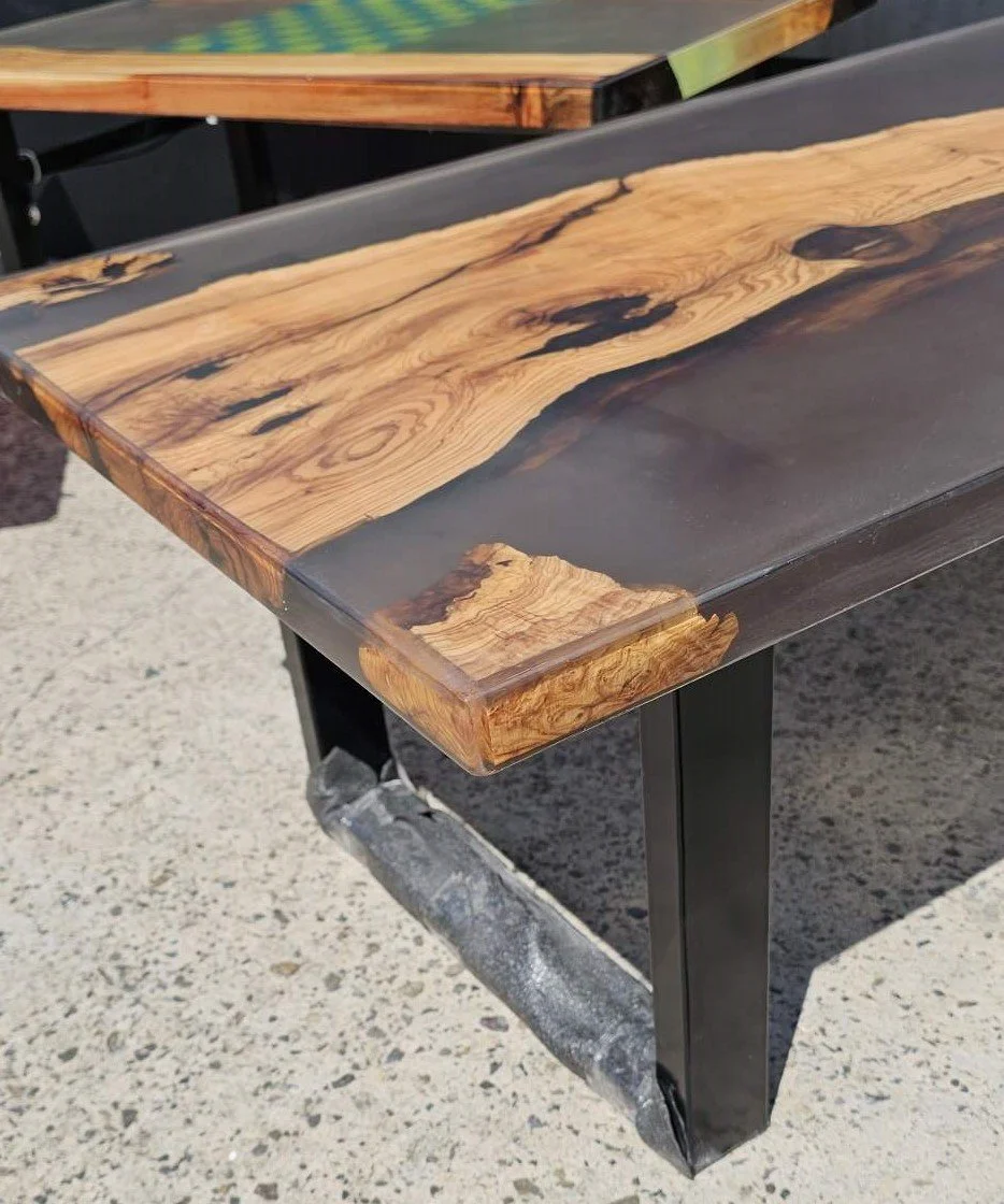 Lava Black Red Resin Olivewood Coffee Table  2.jpeg