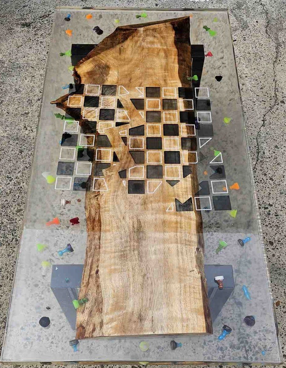 Broken Chess Gameboard Coffee Table