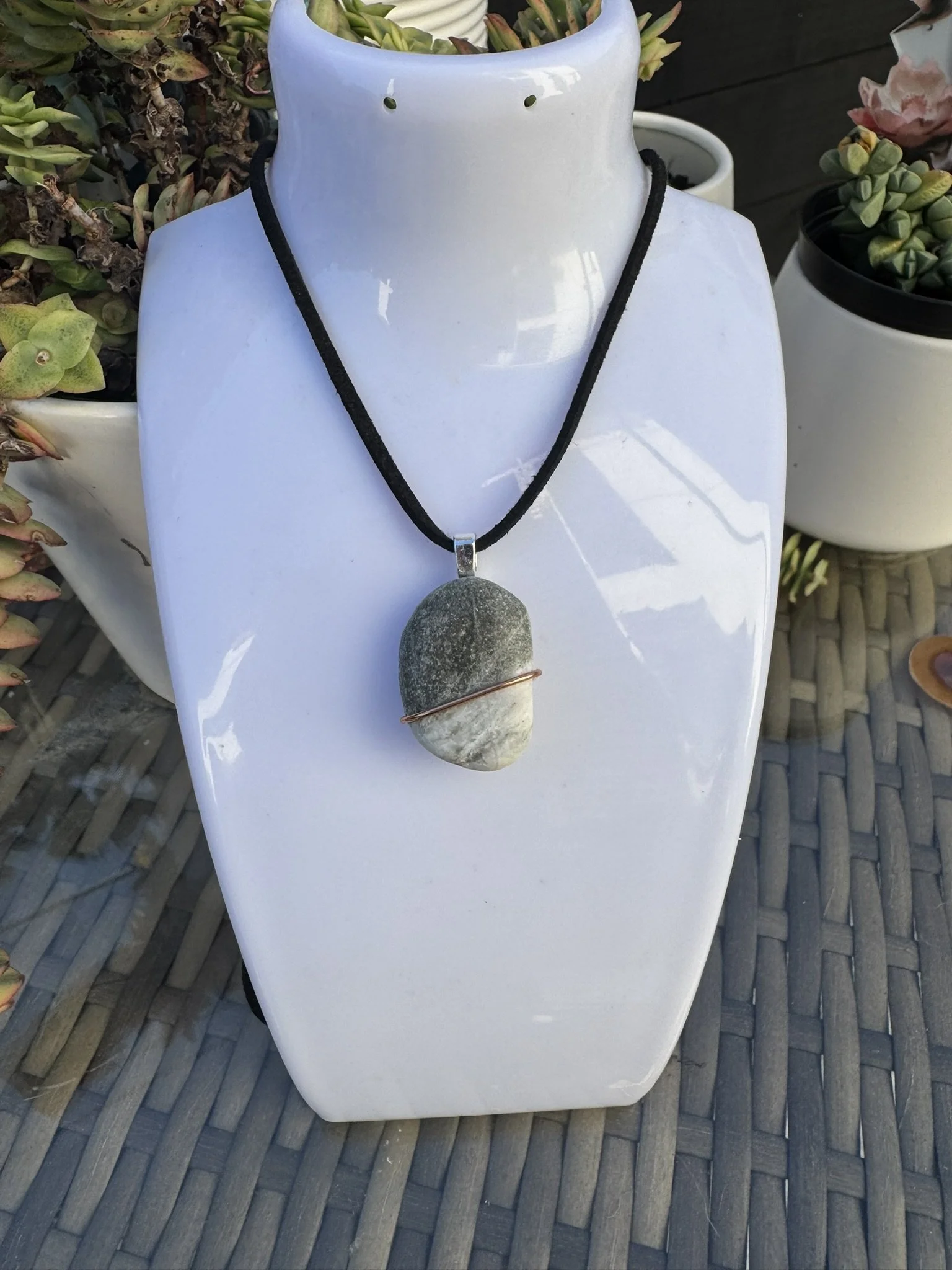 Natural Pebble Pendant