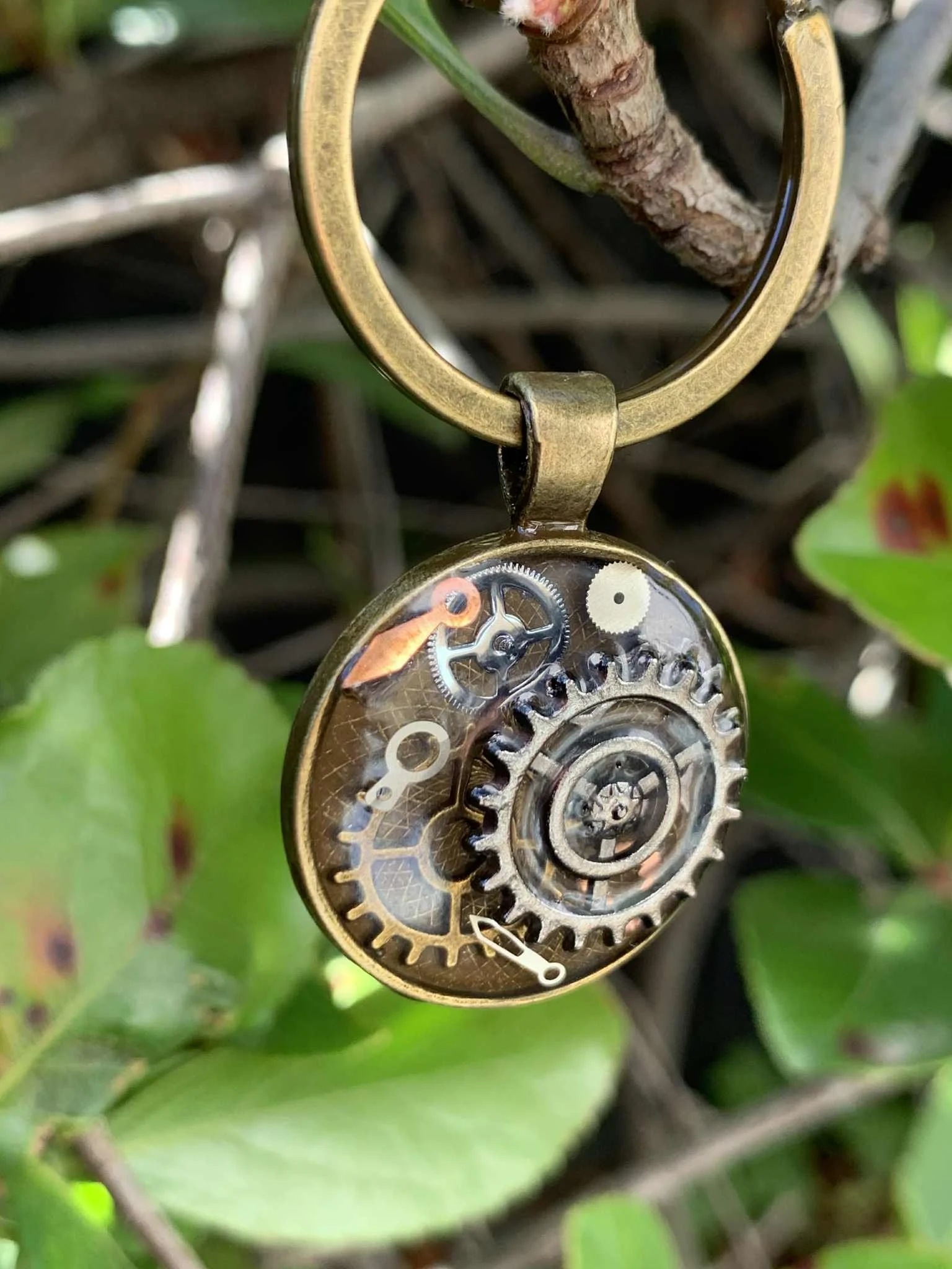 Steampunk Gear Keyring