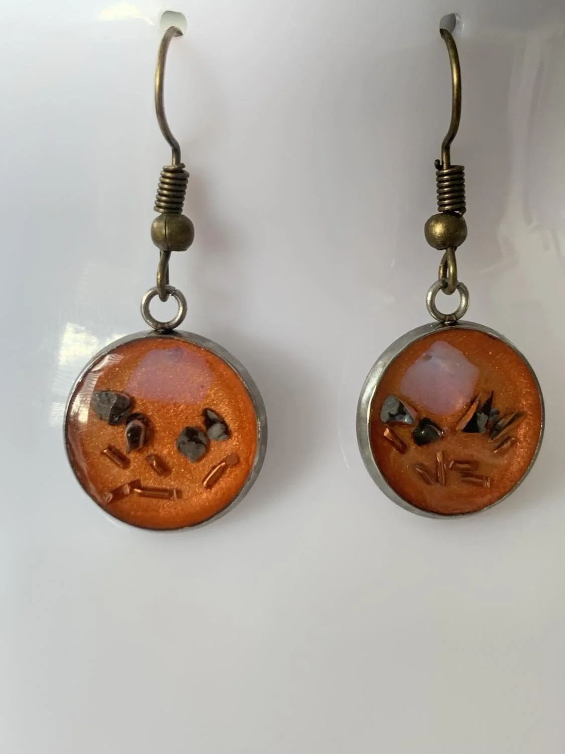 Hidden Faces Organite Earrings