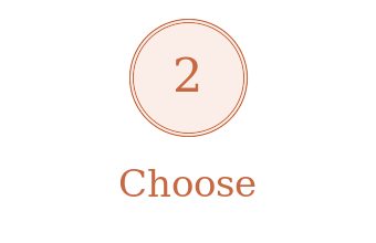 Number 2 inside a circle, with the word "Choose" below it