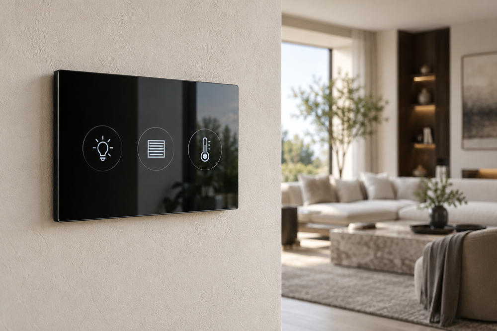 Smart home panel — ilustrativni prikaz