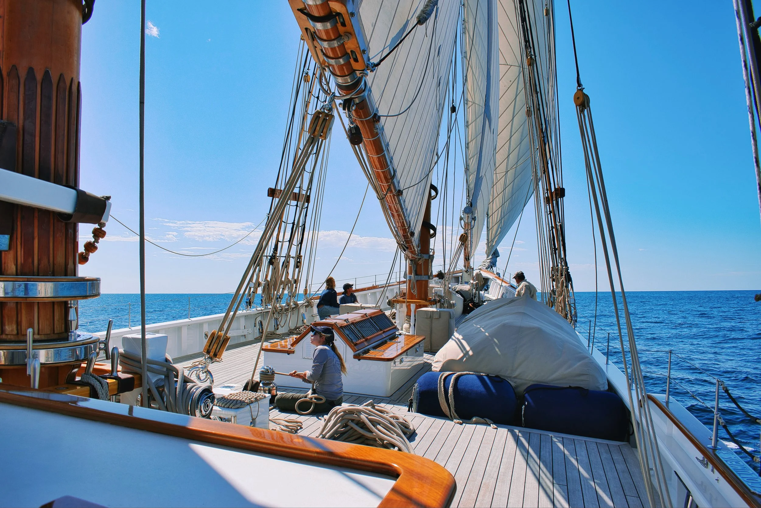 Private sailboat with skipper. A sophisticated and dynamic respite