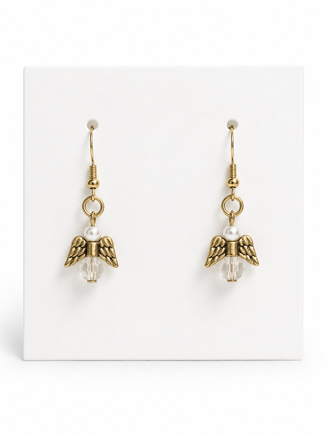 Golden Grace Angel Earrings