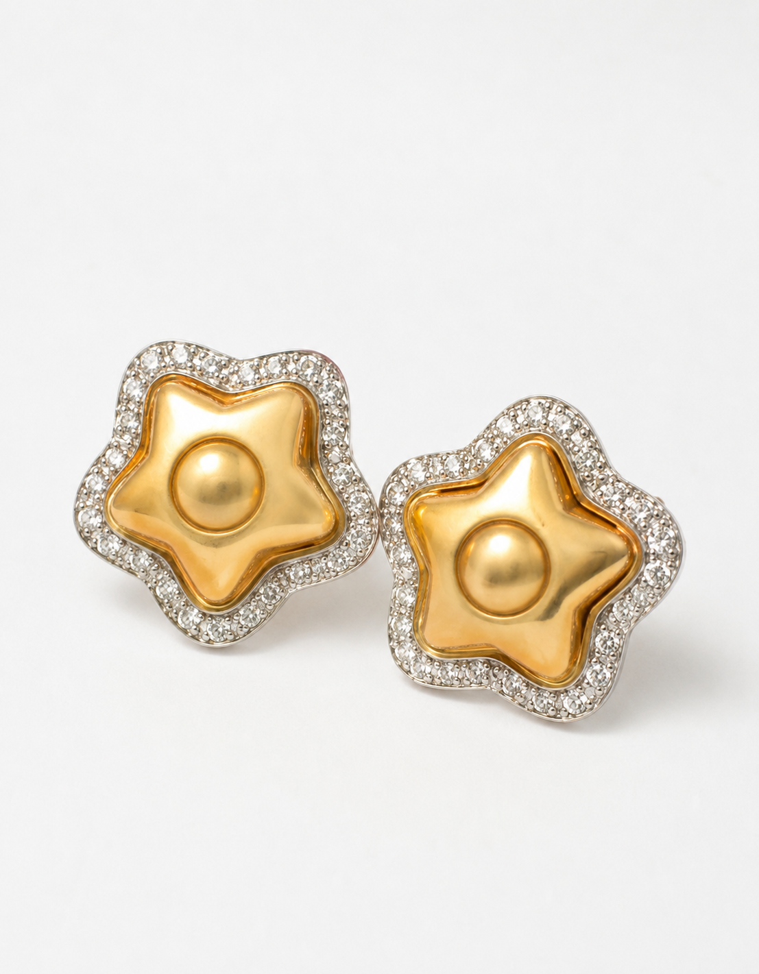 Vintage Diamond Star Earrings