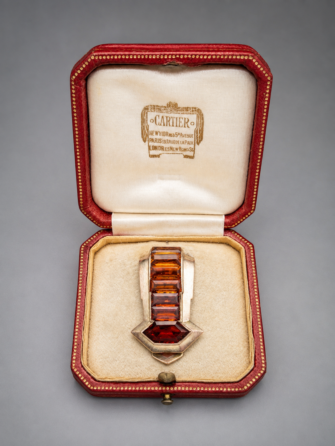 1940s Cartier Citrine Brooch