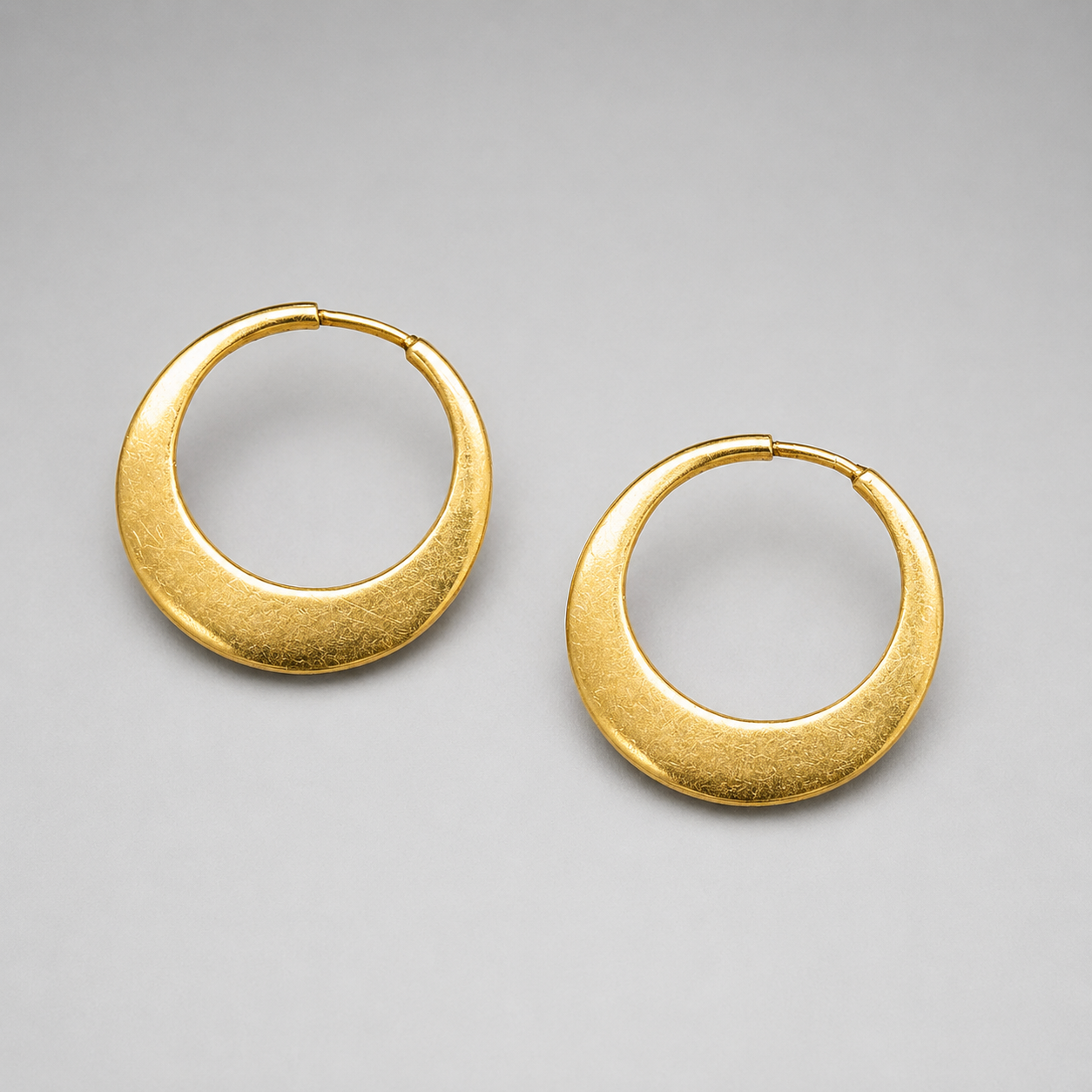 Vintage Yellow Gold Hoops