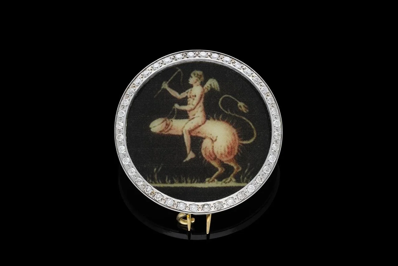 Erotic Brooch with Diamonds