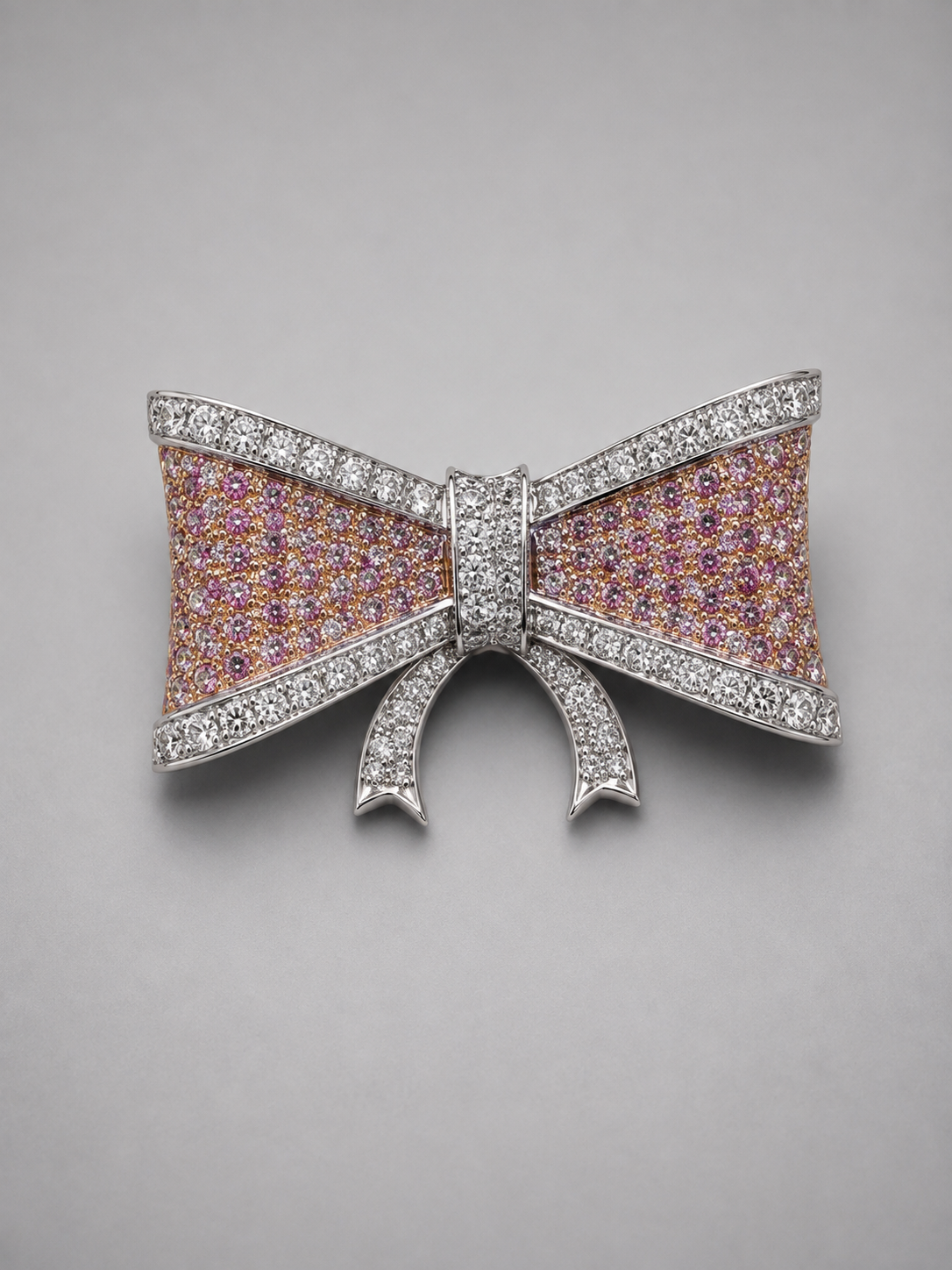 Vintage Kutchinsky Pink Diamond 'Bow' Brooch