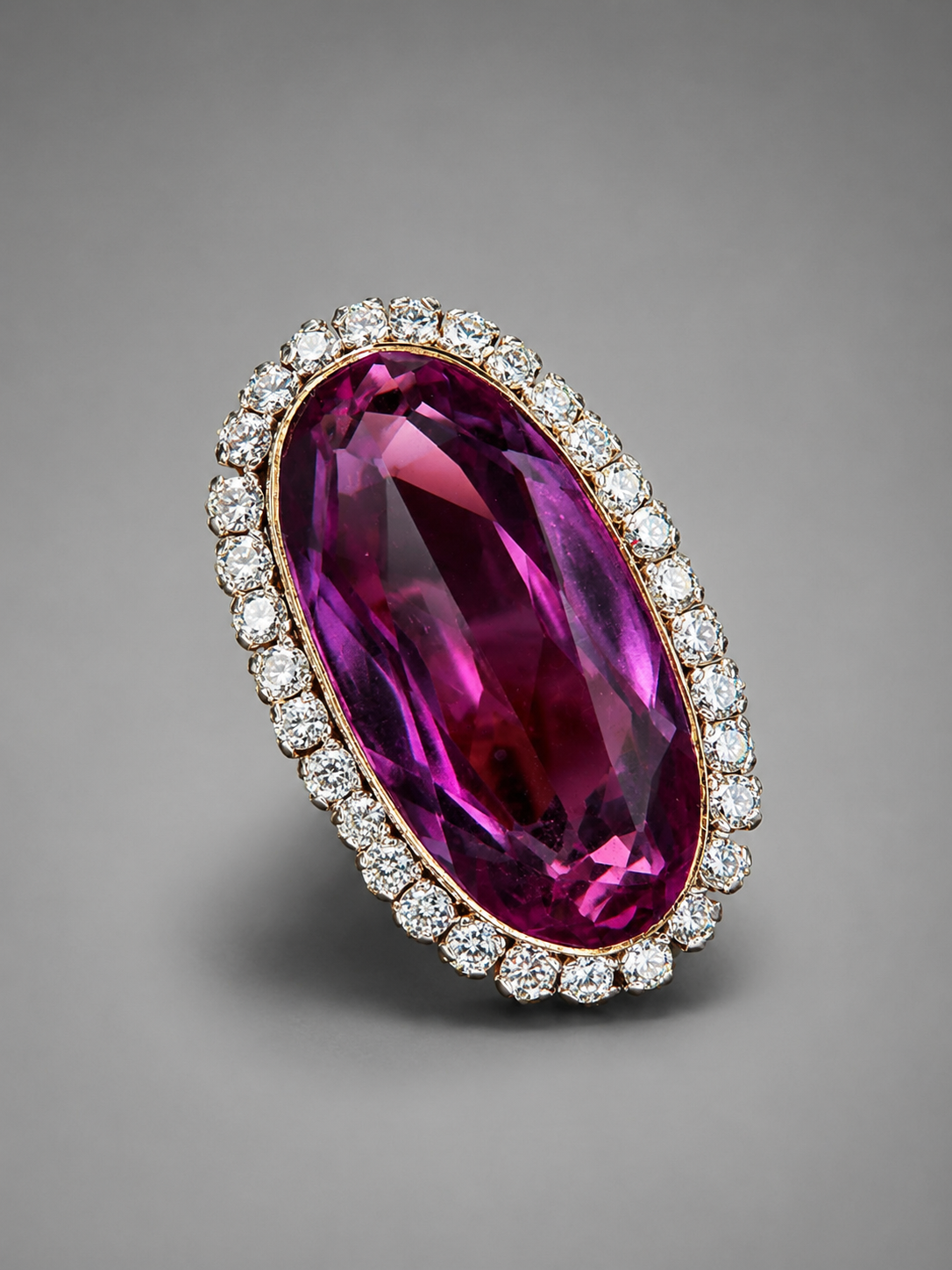 Significant Russian Amethyst and Diamond Ring