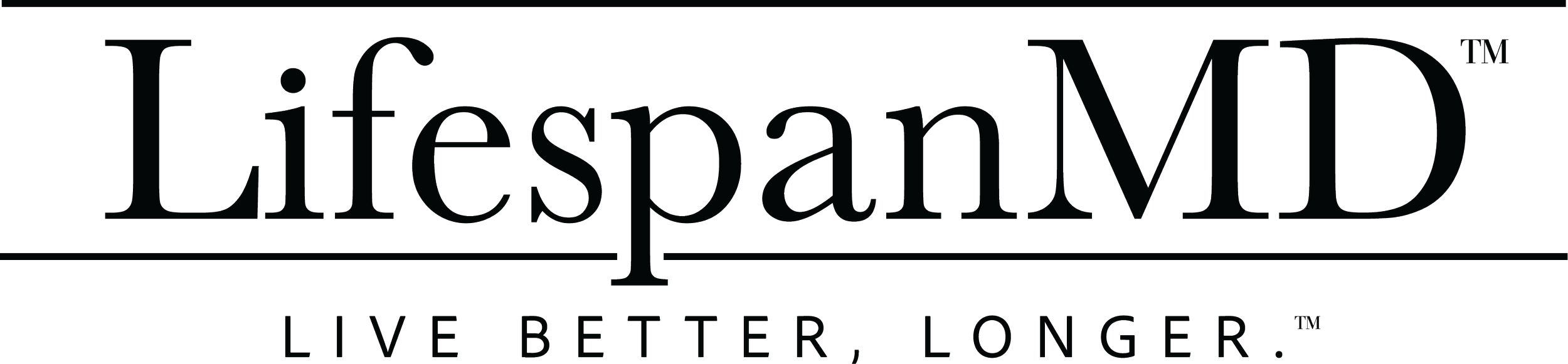 Letters and lines forming the text 'LifeSpan(MD) Live Better, Longer' in black on a transparent background.