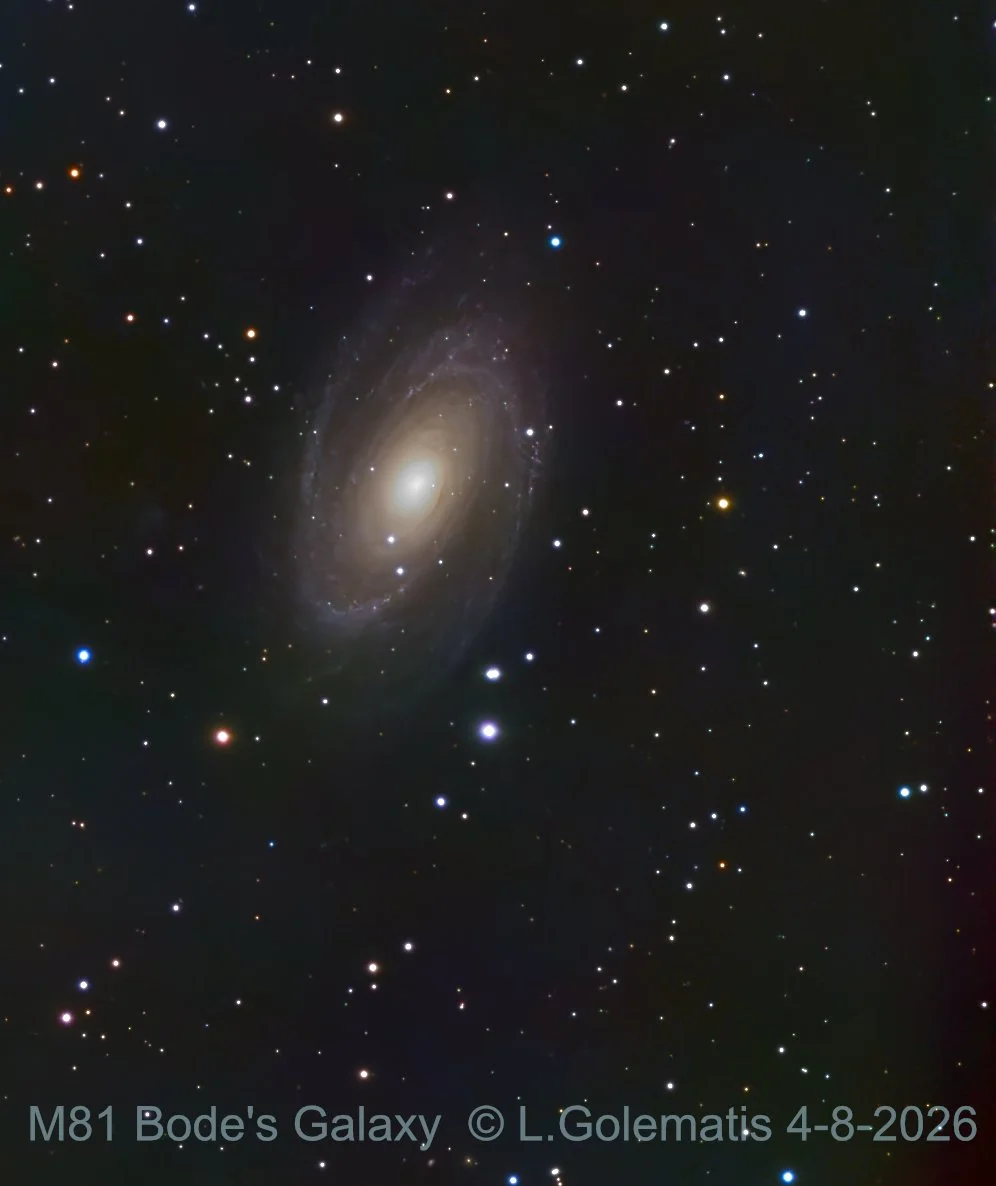 M81 Bode's Galaxy (2,454 Subs X 30 Sec. Integration under Bortle 7) Captured2026.04.08