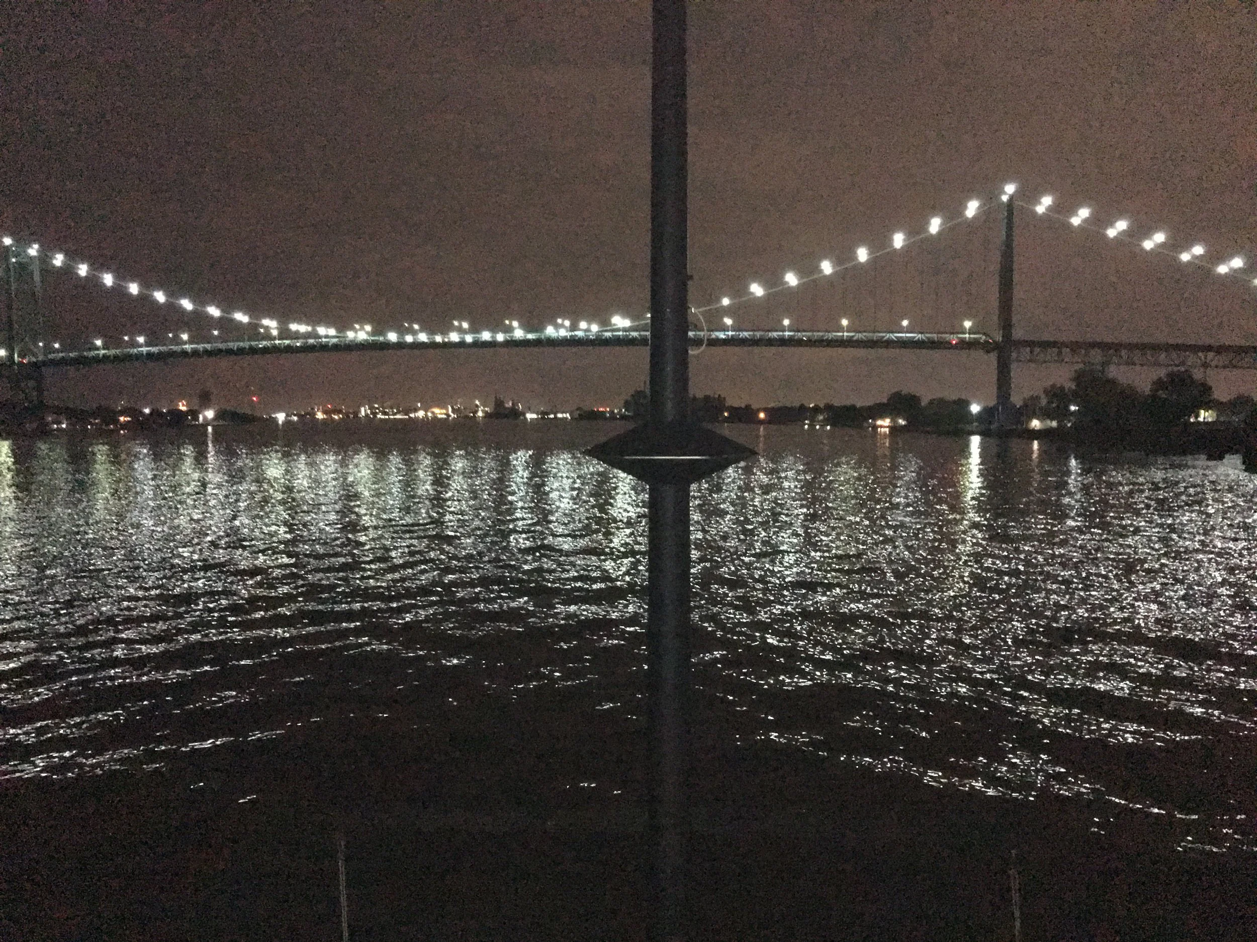 Detroit River_Ambassador Bridge ISO 200 f2.2 Captured 2016.10.01