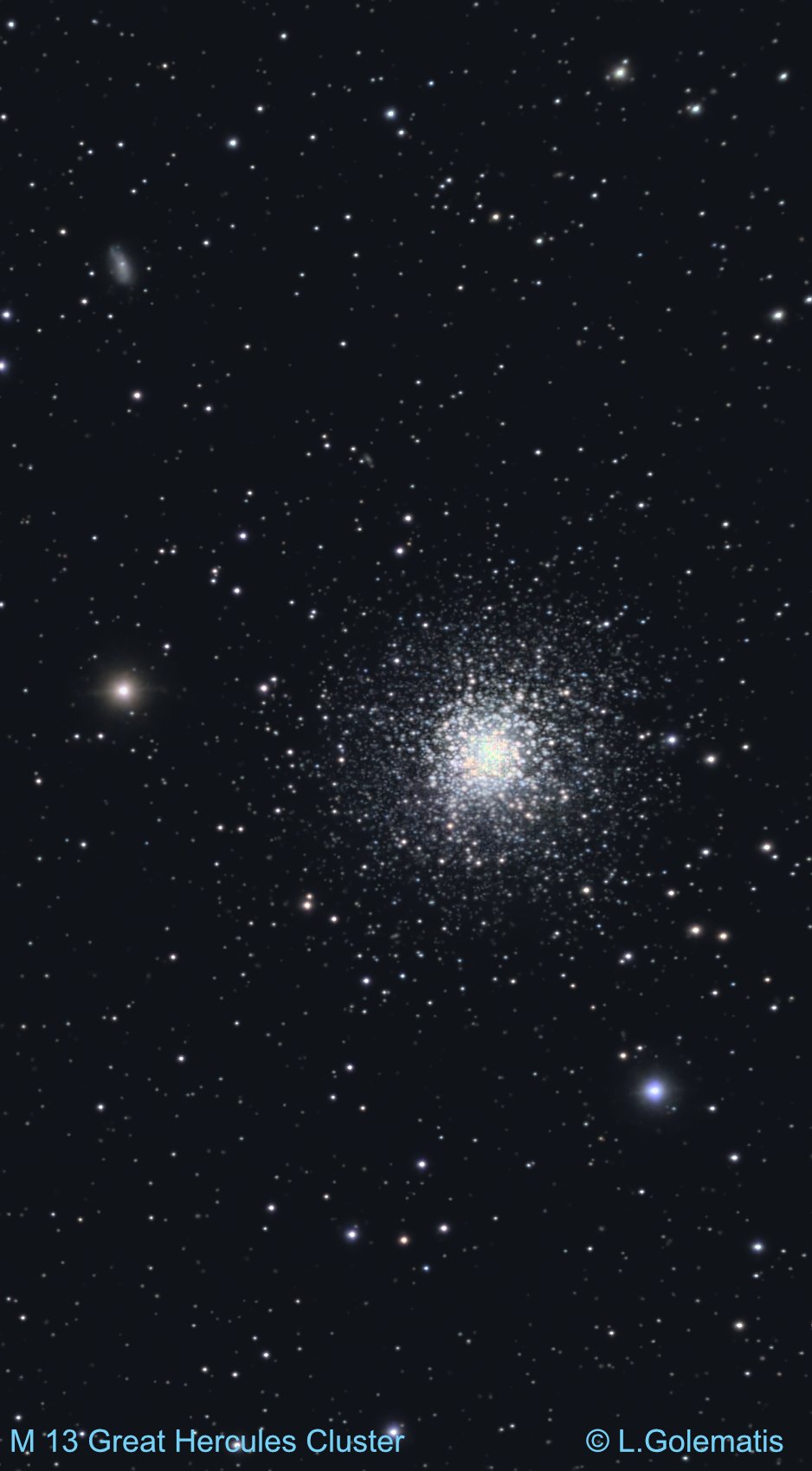 M13 Great Hercules Cluster (276 X 30 Sec. Integration under Bortle 7) Captured 2025.06.21