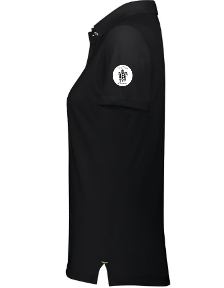 Side View - Left Sleeve - Ladies Black Polo.png