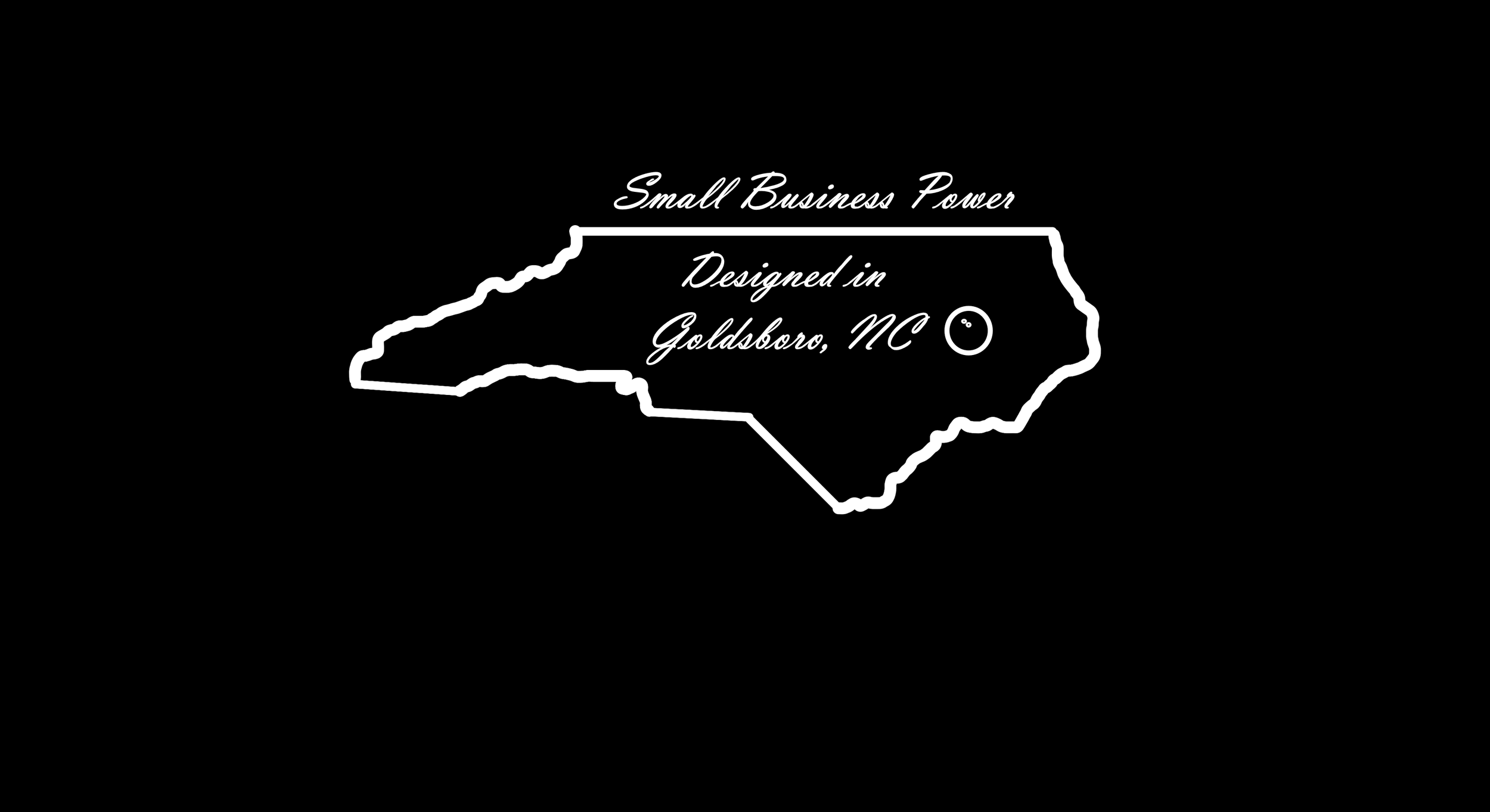 Designed in Goldsboro - Small Business - Mighty Engine - White Outline and White Script.png