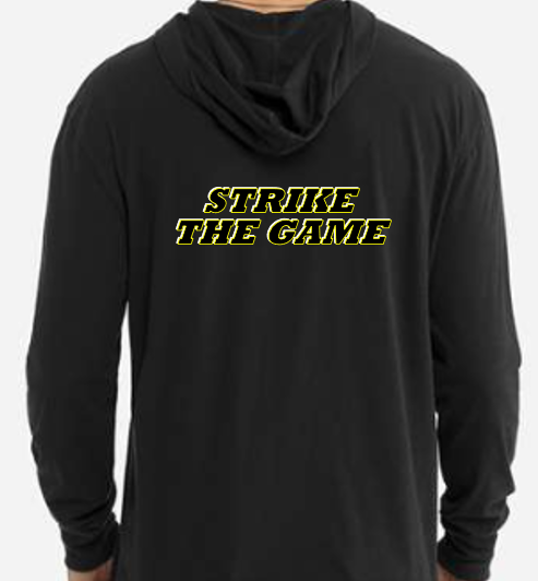 Unisex BLACK T-Hoodie - Blk ltters - YELLOW - White Shadow - The Backside.png