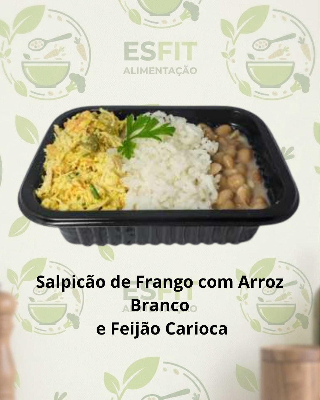 Salpicão de Frango com Arroz Branco  e Feijão Carioca
