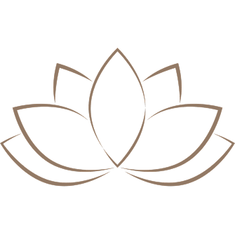Simplified line drawing of a lotus flower with multiple petals.