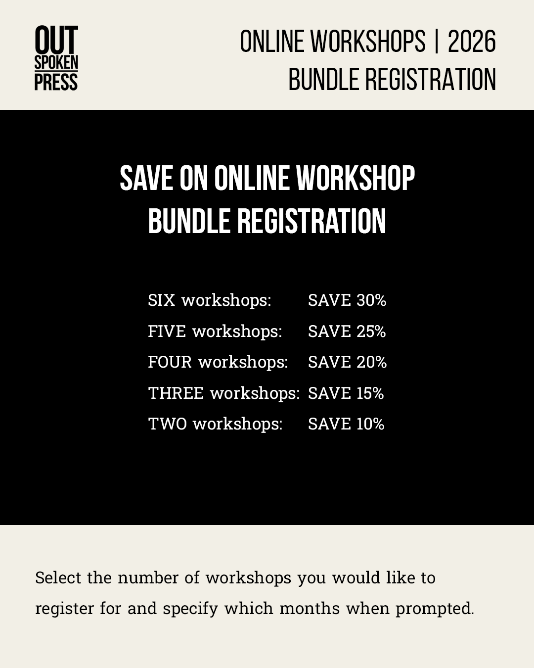 Online Workshops: Bundle Registration