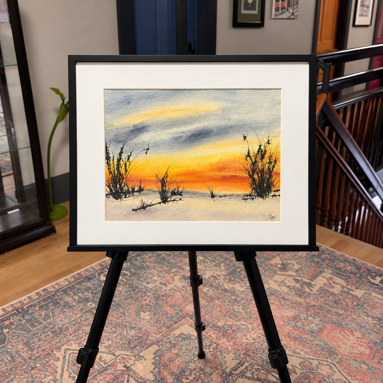 Framed Sunset Marsh Watercolor.png