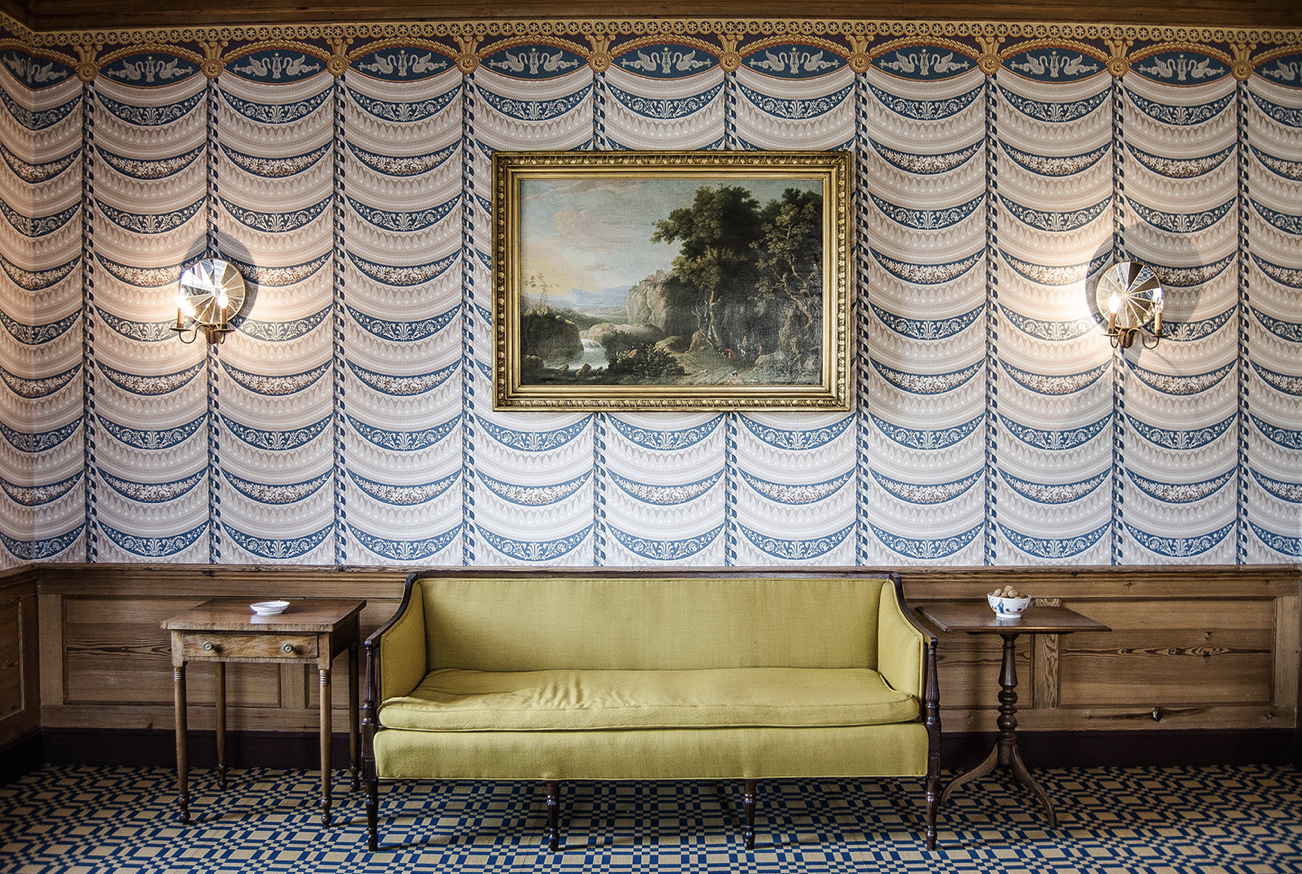 Virchaux Drapery with the Swan Frieze at the Historic Athens Welcome Center, Athens, Georgia. American, c. 1815.