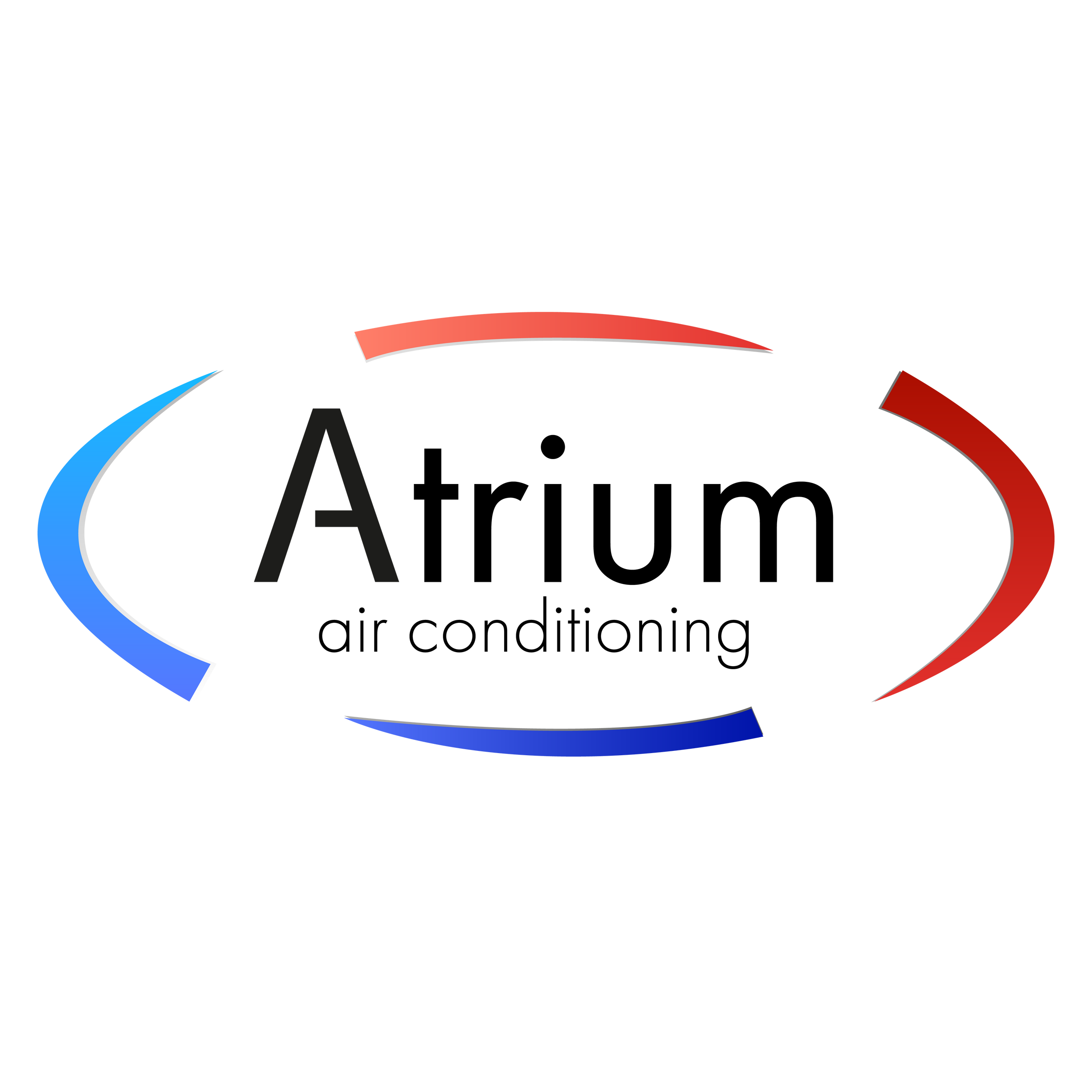 Atrium Air Conditioning logo for a commercial video production project by Studio Hall, a London video production company.