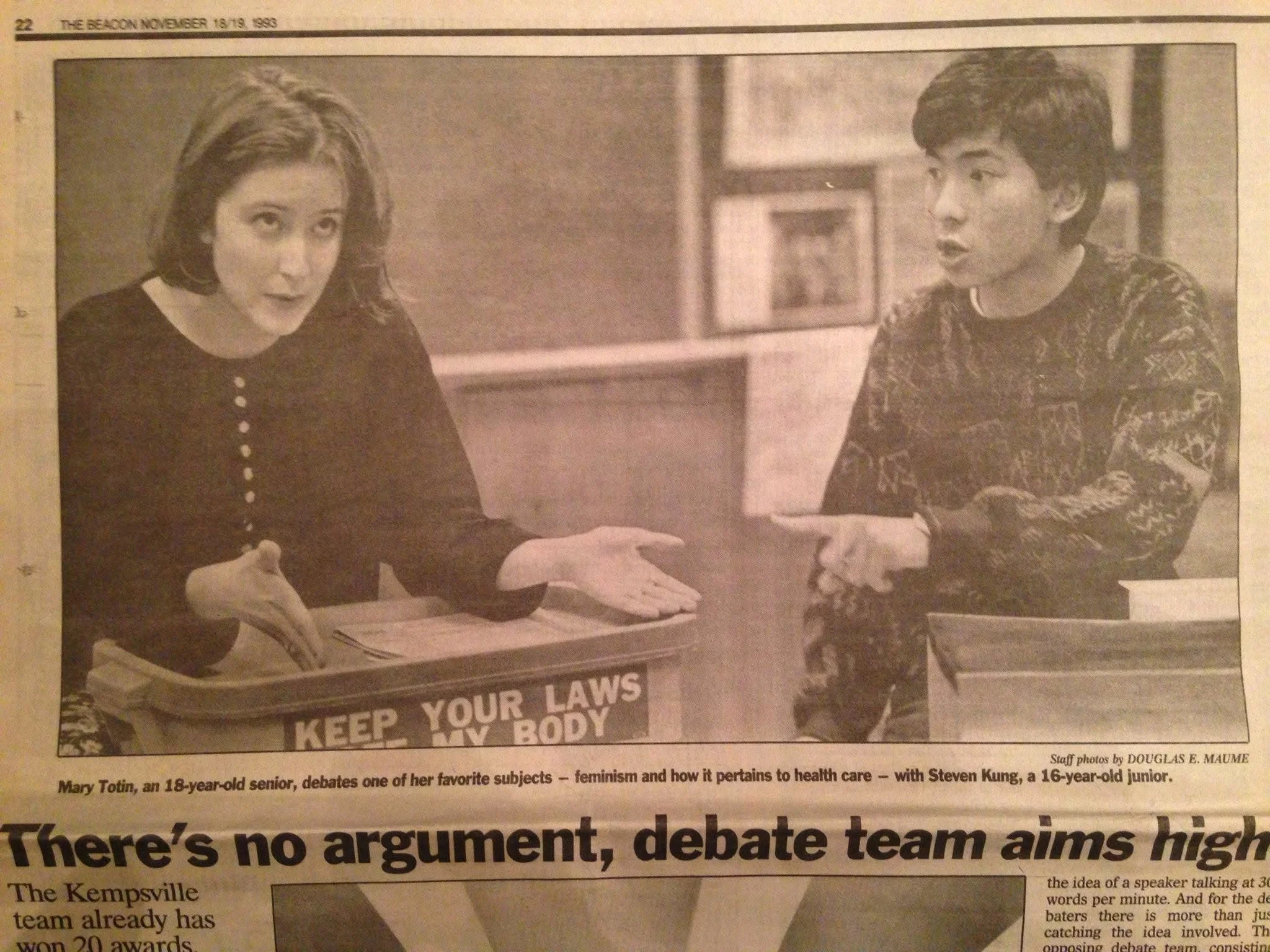 Steven Kung High School Newspaper