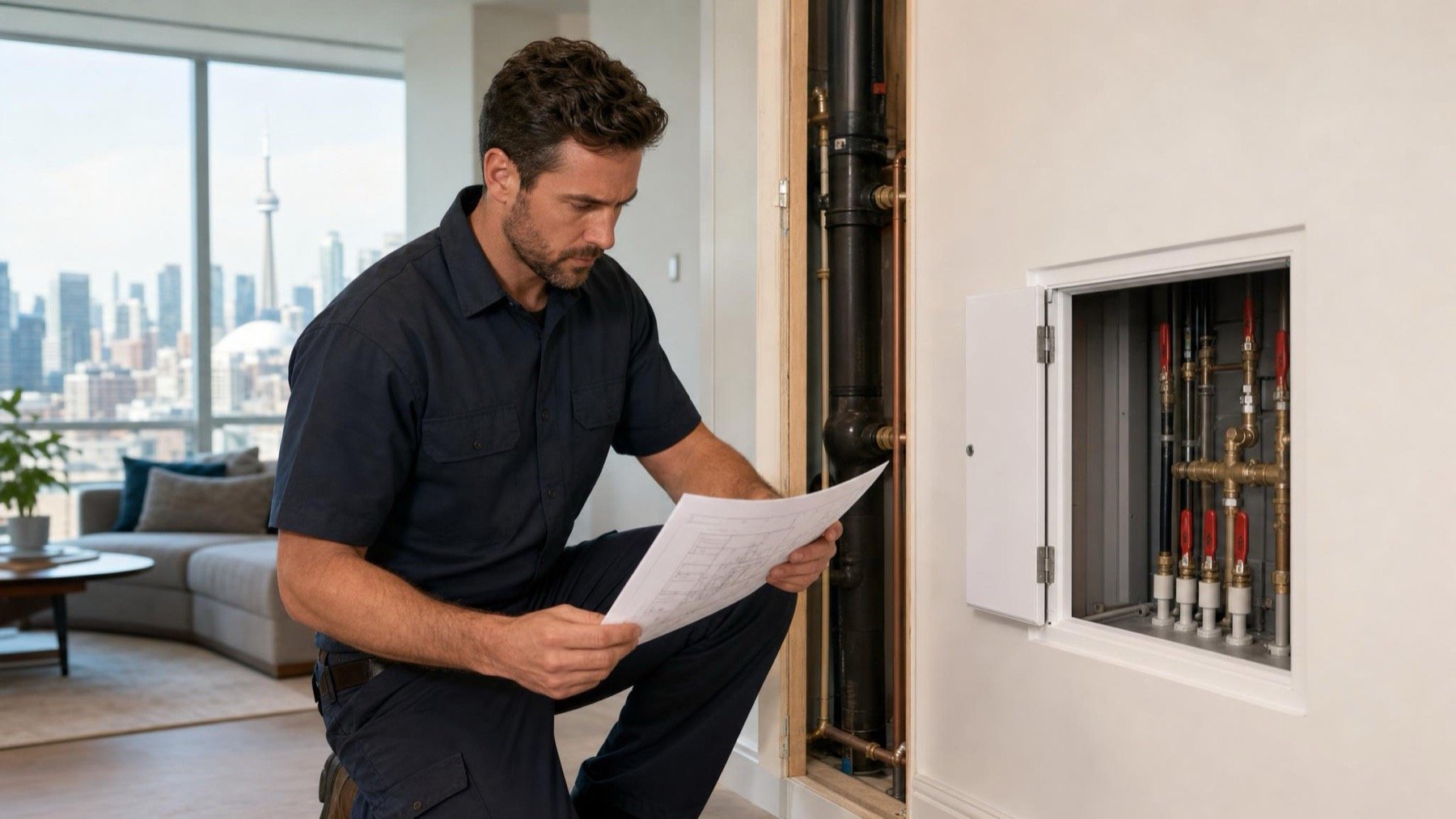 Seal Plumbing condo plumbing renovation planning and professional plumbing work in a clean GTA property