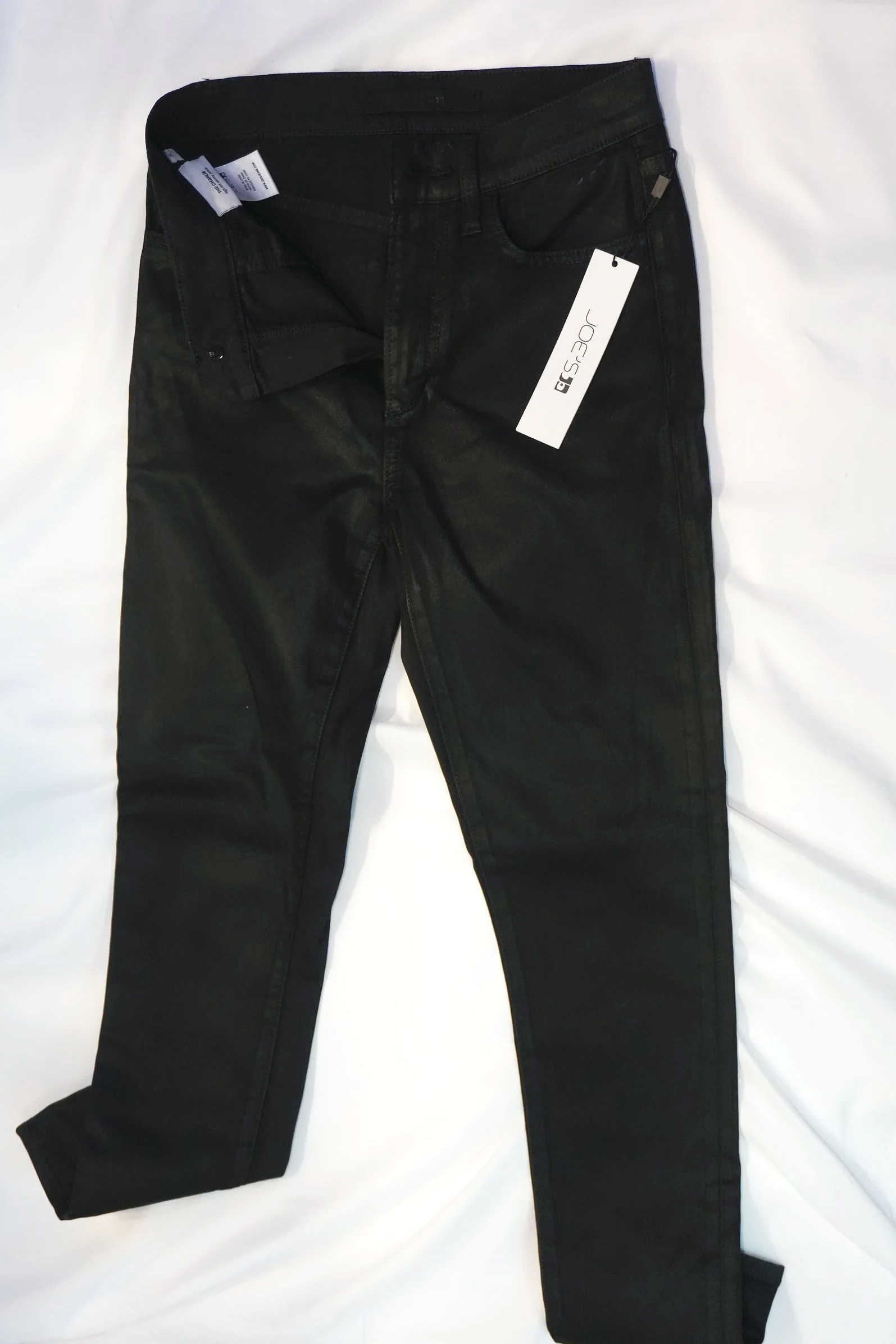 Joe’s Jeans “The Charlie” High-Rise Skinny Ankle Jeans – Black Coated | Women’s Size 26