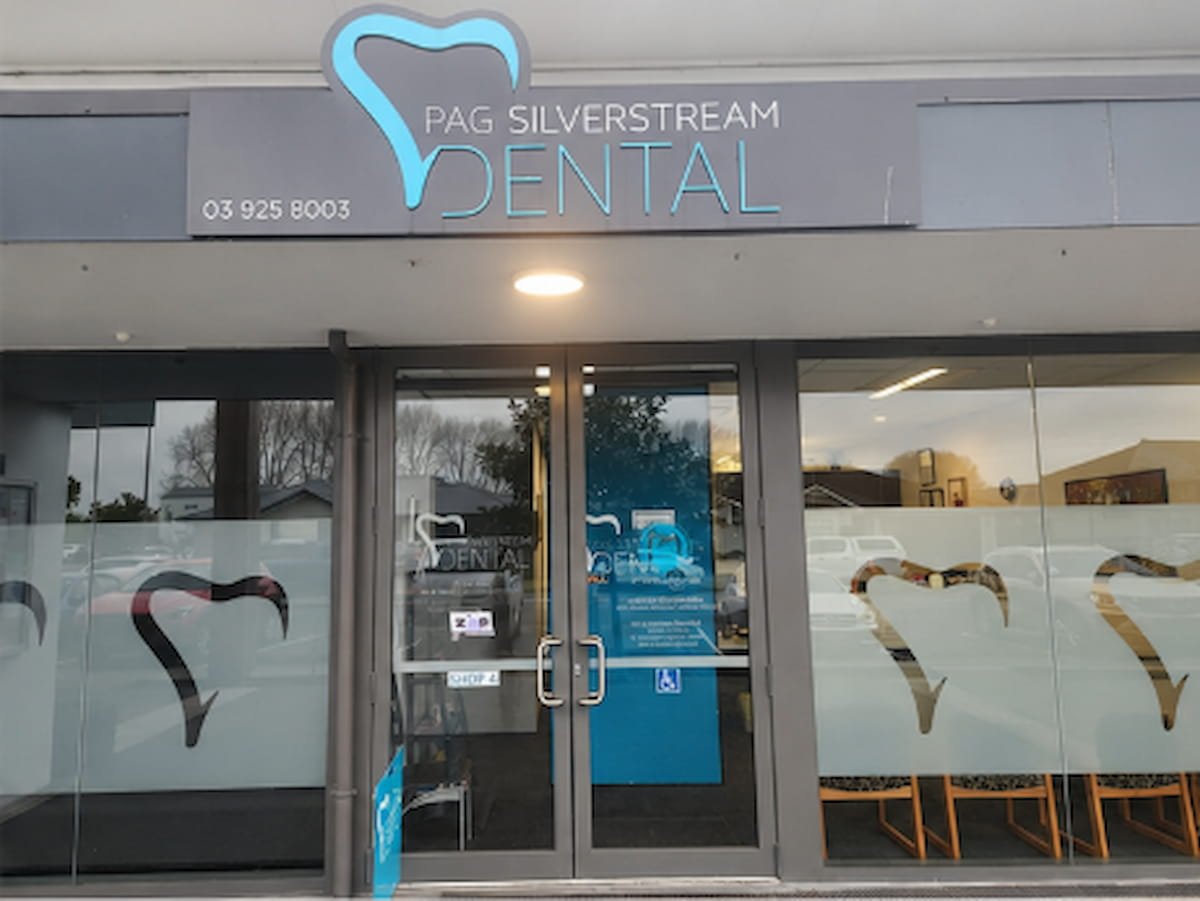 PAG Dental clinic at Silverstream Retail Village in Kaiapoi providing family, cosmetic and emergency dental care