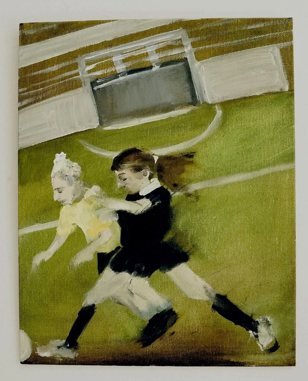 'Clara'. 25cm x 20cm. Ink and oil on canvas. 