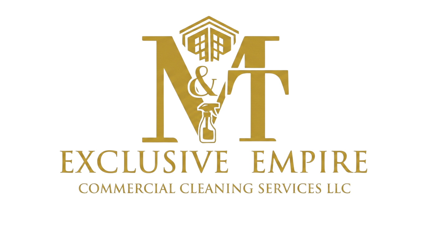 A 3D gold logo of N&Y Elegant Empire Cosmetics with a stylized hairbrush icon in the middle. The text 'N&Y' is large and prominent above, and 'EXCLUSIVE EMPIRE COSMETICS' is written underneath.