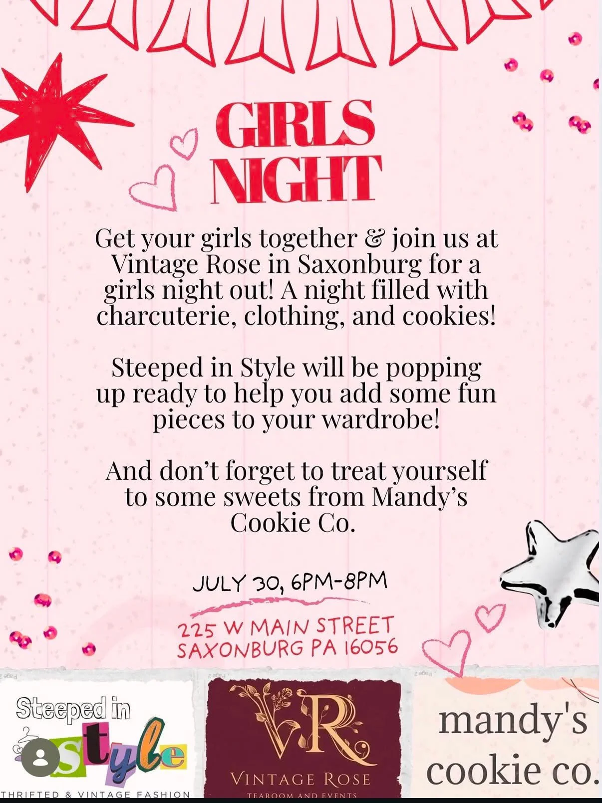 Girls Night at Vintage Rose Tearoom