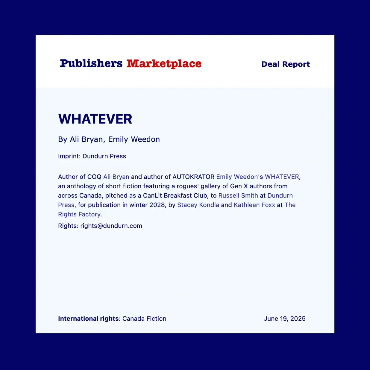 Whatever Anthology