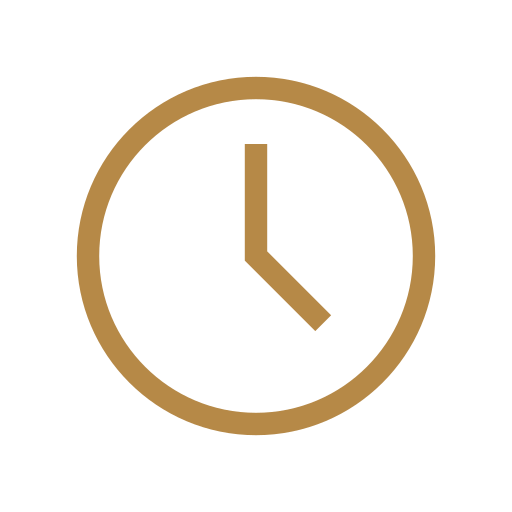 Brown clock showing 4:00 on a black background.