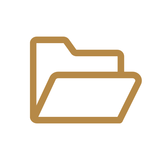 Icon of a yellow file folder on a black background.