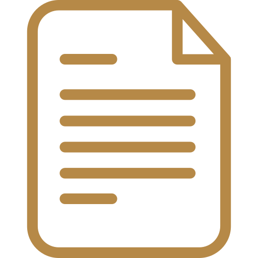 Icon of a document with lines of text and a folded corner.