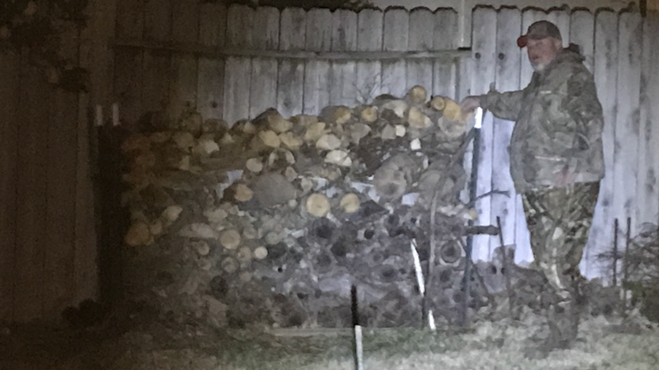 Wood rack and my lumberjack skills
