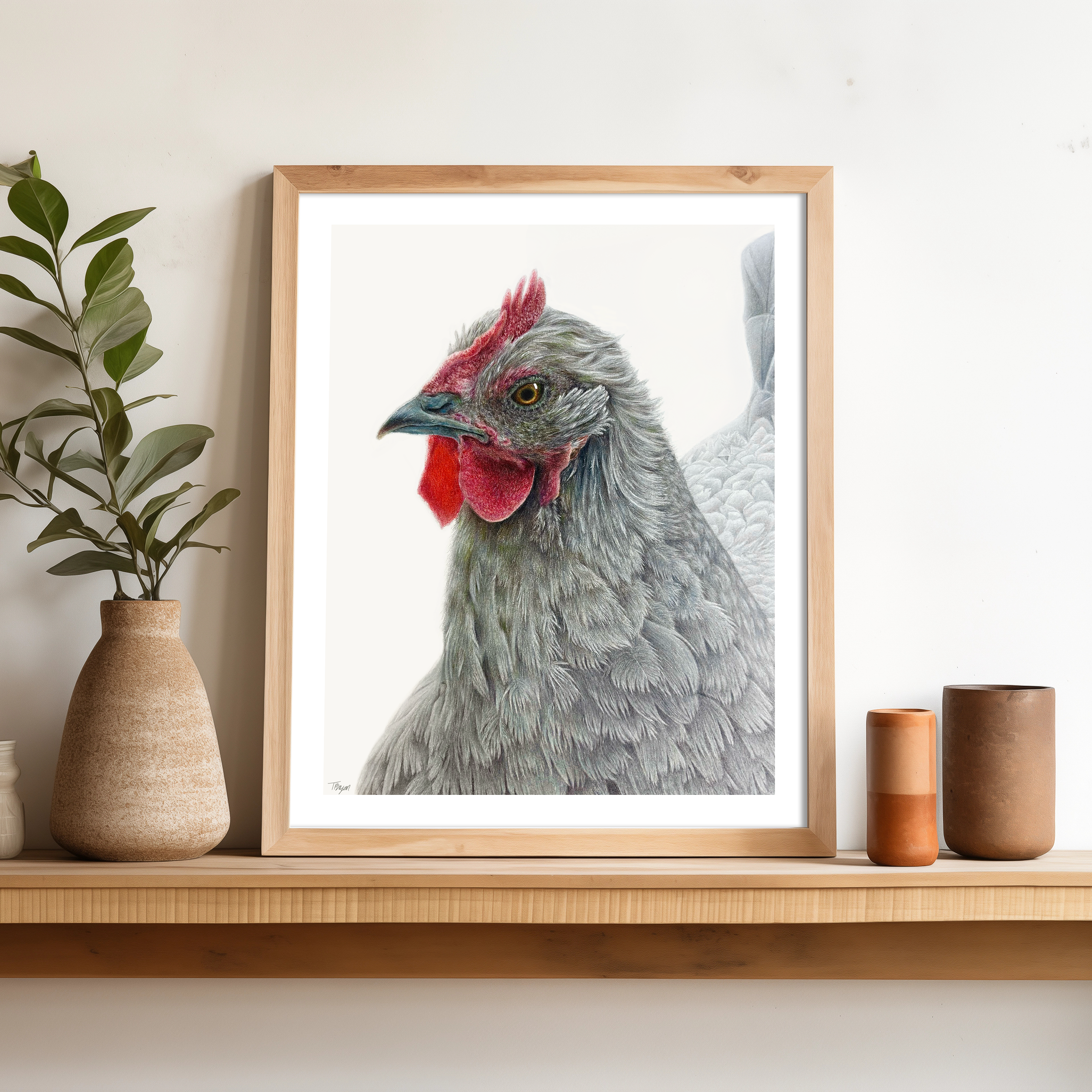 Lavender Orpington Chicken Art Print