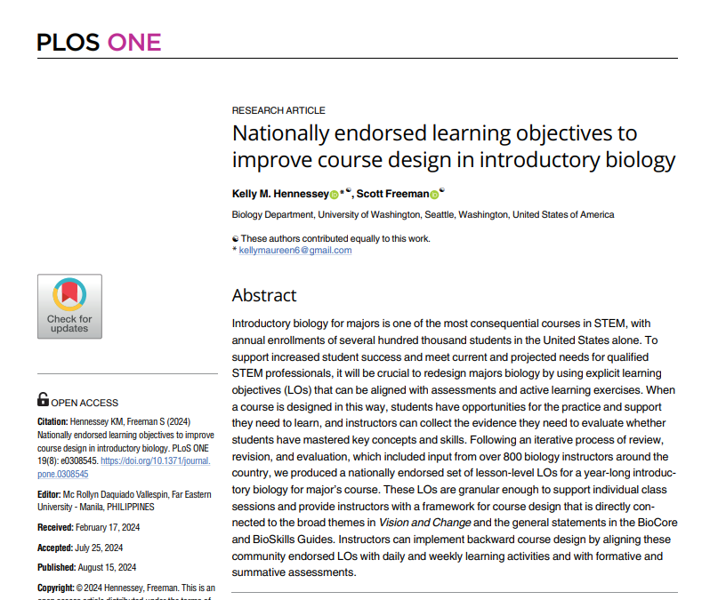 Implementing the NSF consensus-study learning objectives to design aligned, high-structure courses